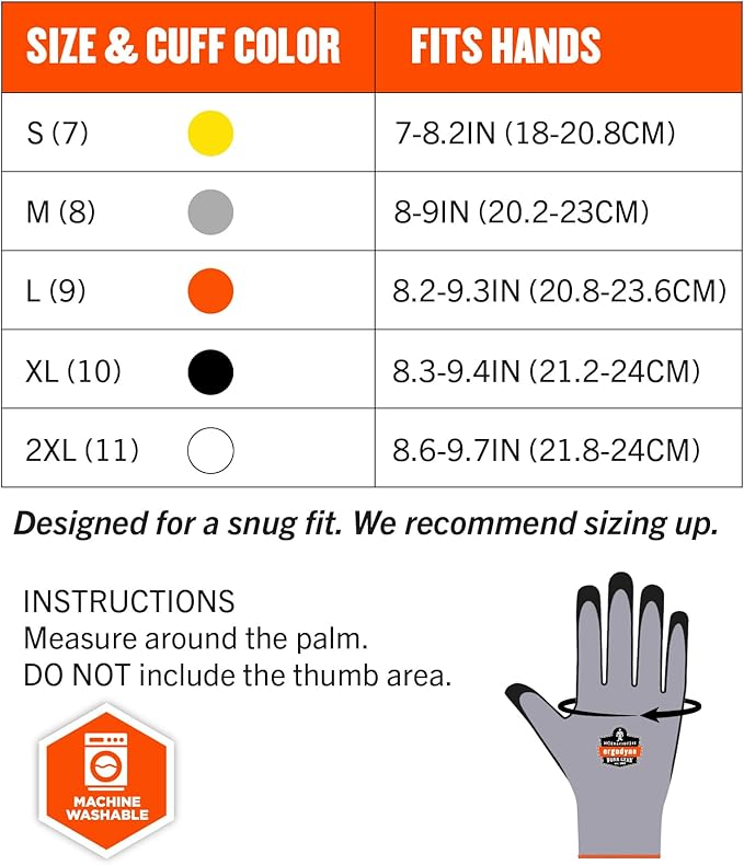 Ergodyne ProFlex 7501 Coated Waterproof Winter Work Gloves Gray, Medium, 1 Pair