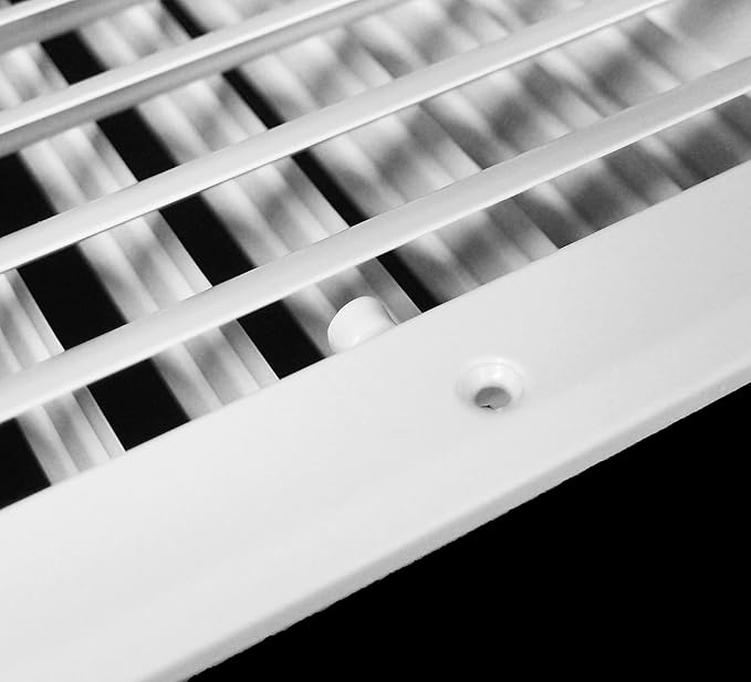 HVAC Premium 14"w X 8"h 1-Way Air Vent Adjustable Aluminum Curved Blades Integral Multi-Shutter Damper HVAC Diffuser [Outer Dimensions: 15.75"W X 9.75"H]