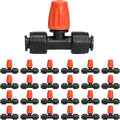 MIXC Micro Spray Emitters – Adjustable Misting Drippers for 1/4" Tubing, Push-to-Connect Misting Emitters for Drip Watering System in Patio Planters Garden Watering Systems (24 Pack)