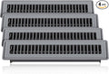 2 x 14 Floor Register, Gray Vent Covers for Home Floor, Anti-Rust Coated Metal Surfaces with Adjustable Airflow Control Lever, Ideal for HVAC Systems, Living Room & Bedroom Floor Vents - 4 Pack