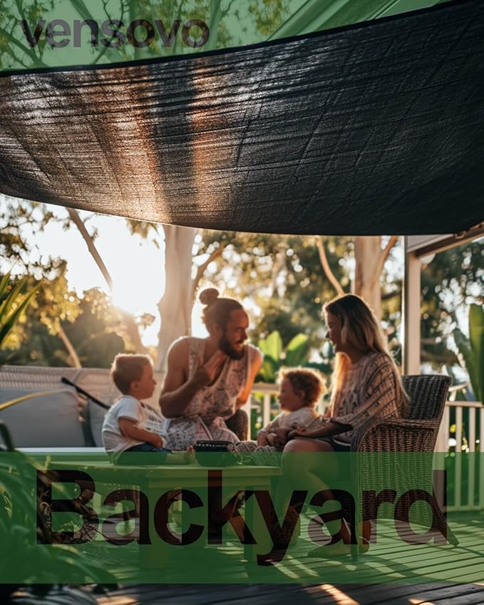 vensovo 40% Sunblock Shade Cloth Net Black Resistant - 6x16 Ft Garden Shade Mesh for Plant Cover, Greenhouse, Chicken Coop, Kennels, Tomatoes Plants
