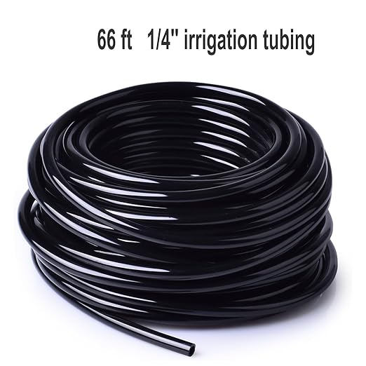 Drip Irrigation System for Garden, 66 ft Garden Watering System Drip Irrigation Kit, with 20pcs 360° Bending Mister Nozzles, for Lawn Yard Flower Green Houses Plants