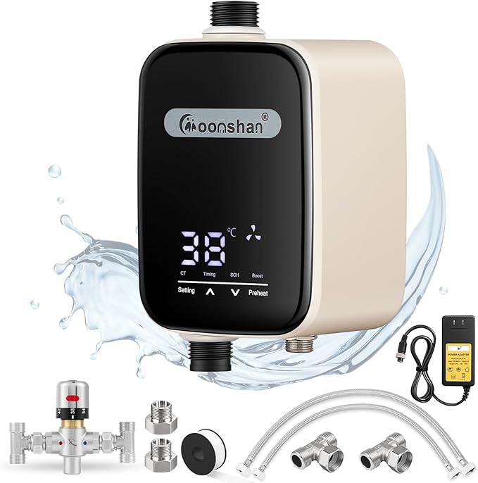 Smart Instant Hot Water Recirculating Pump Kit with Built-in Thermostat Digital Timer Under Sink Water Circulator Pump System for Tank Water Heaters