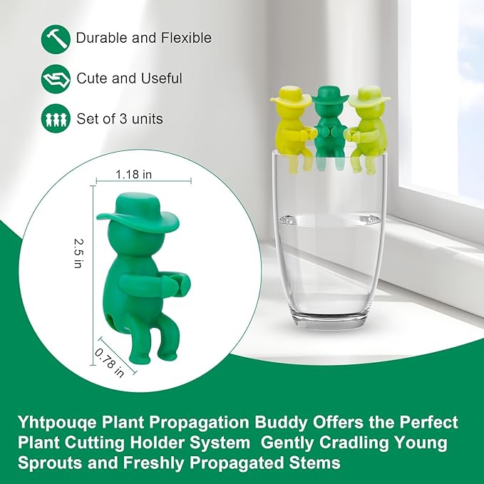 Yhtpouqe 6 Pcs Plant Propagation Buddy, Propagated Plant Holders for Sprouts, Stems & Shoots and cuttings, Sturdy Support for Indoor Plants & Propagation Station Use, Ideal Gifts for Plants Lovers