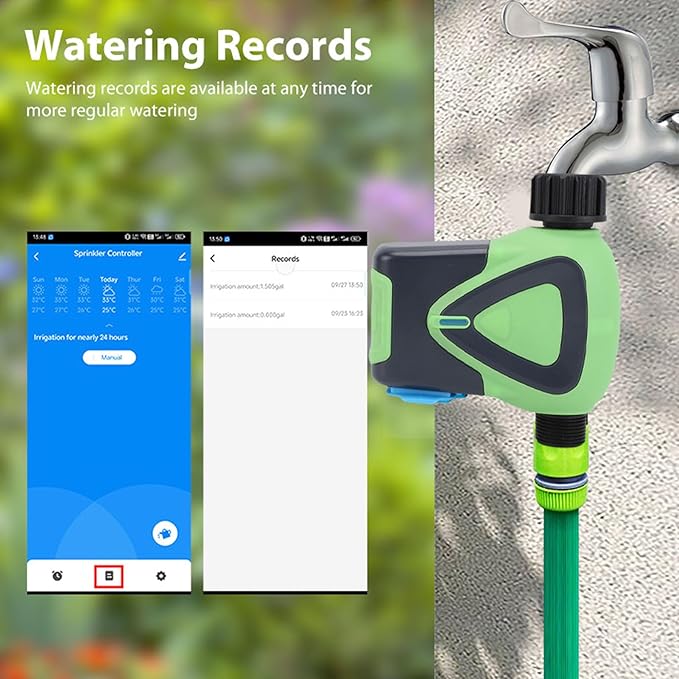 Zunate WiFi Sprinkler Timer for 3/4 Inch Hose, APP Voice Control Smart Water Timer, Automatic Irrigation Controller for Garden Lawn Yard with 45m Range, Family Sharing