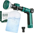 VENETIO 8-Dial Hose End Sprayer for Liquid Fertilizer/Soap | Precision Lawn, Yard & Garden Feeder with 16oz Bottle for Uniform Fertilizing and Watering Plants | Car, Dog Wash Hose Attachment Nozzle