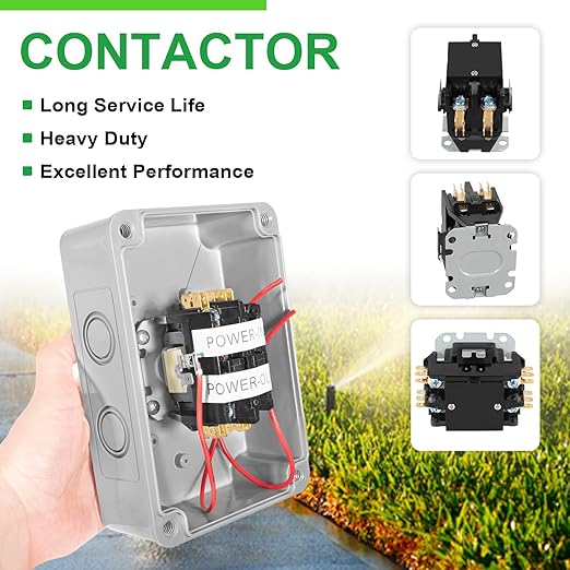 1522 Pump Start Relay with Enclosure 3 HP at 110V /220V 24V Coil for Irritation Systems
