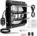 Shutter Exhaust Fan with Thermostat & Speed Control, 970 CFM,1700RPM, Upgrade 12 inch Wall Mount Attic Vent Fan for Chicken Coops, Greenhouse, Gable, Barn, Garage, Shed Ventilator