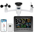 Urageuxy Weather Station Wireless Indoor Outdoor WiFi Weather Stations with Rain Gauge and Wind Speed/Direction,Temperature, Humidity, Weather Forecast, UV/Light, Moon Phase and Alarm
