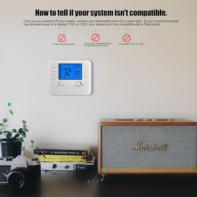Suuwer 5-1-1 Day Programmable Thermostats for Home 2 Heat/ 2 Cool Conventional Multistage Systems