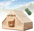 Inflatable Camping Tent with Automatic Electric Pump, Luxury Air Glamping Equipment with Stove Jack, Breathable 420D Oxford Tent, 12㎡ Spacious Outdoor Living Space
