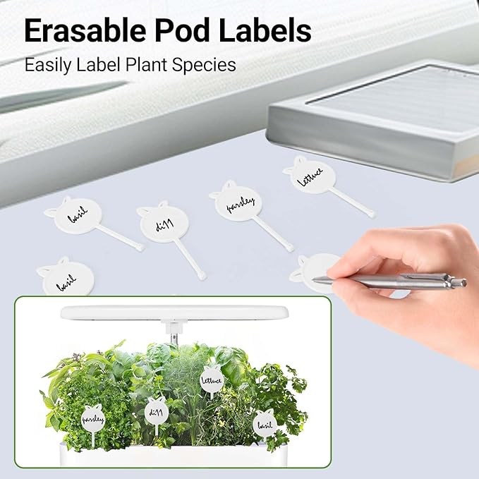 Large Hydroponics Growing System 14 Pods, Indoor Herb Garden with LED Grow Light, 5L Water Tank, Hydroponic Grow Kit with Auto-Timer, Easter Garden Gifts for Kids, STEM Growing kit