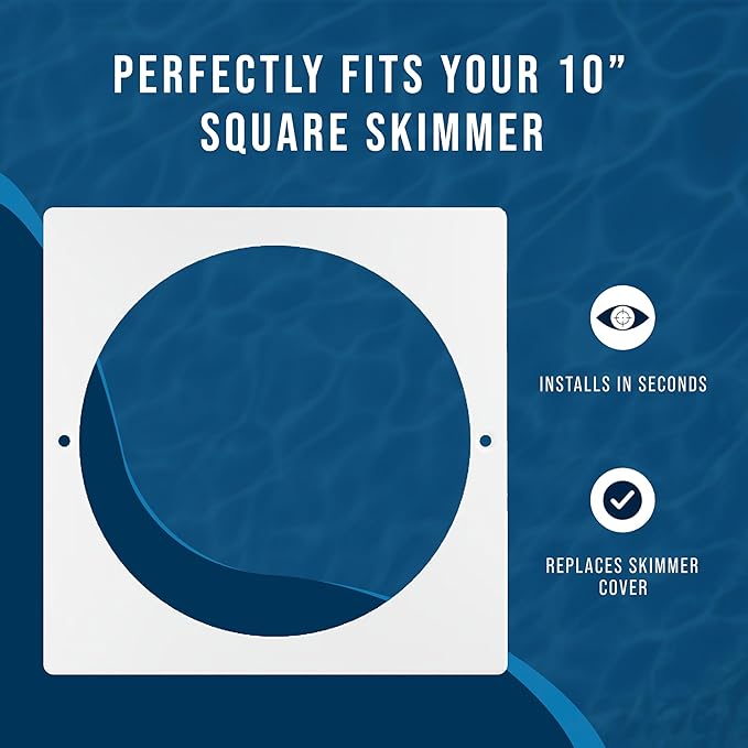 WaterGuru - Sense Skimmer Adapter - Smart Pool Monitor - Chlorine & pH Meter - Pool Water Tester - Monitor Pool Chemicals (10” Square Skimmer Adapter)