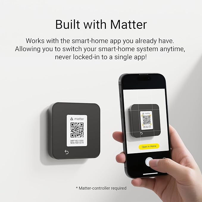 Lux TQX Thermostat with Remote Sensor, WiFi Thermostat Works with Matter, Alexa, Apple Home, Google, App & Voice Control, Programmable Smart Thermostat, C-Wire and wall Plates Included