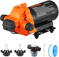 VEVOR Water Pressure Diaphragm Pump, RV Water Pump, Fresh Water Pump110V AC, 3.3 GPM, Pressure Adjustable, Self Priming Sprayer Pump with Pressure Switch for RV Camper Marine Boat Lawn, FCC Certified