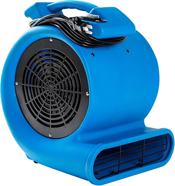 Mounto 1/2hp Air Mover Floor Drying Blower Fan - Powerful 1/2HP Motor Carpet Dryer, 2200 CFM Air Flow, Lightweight Design, 2-Speed Settings for Drying, Cooling & Circulation