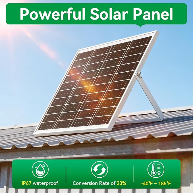 Solar Exhaust Fan 2-in-1 with DC Adapter,Large Solar Panel 3000 RPM High Speed Ventilation Fan,Waterproof with Auto Shutter for Continuous Airflow for Shed,Chicken Coop,Greenhouse,Dog House