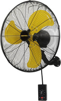 VENTISOL 18 Inch 3-Speed High Velocity Oscillating Wall Fan, 4,200 CFM, 90-Degree Oscillation for Household, Workshops, Shops, Commercial, Patios