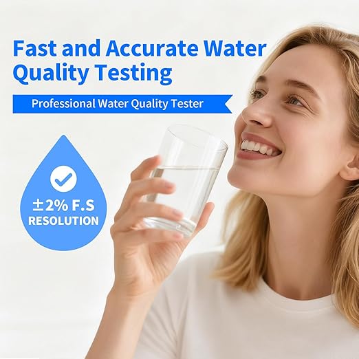 Water Tester for Drinking Water | TDS Meter 4-in-1 with EC & Temperature | Digital Water Quality Tester for Home& RO System