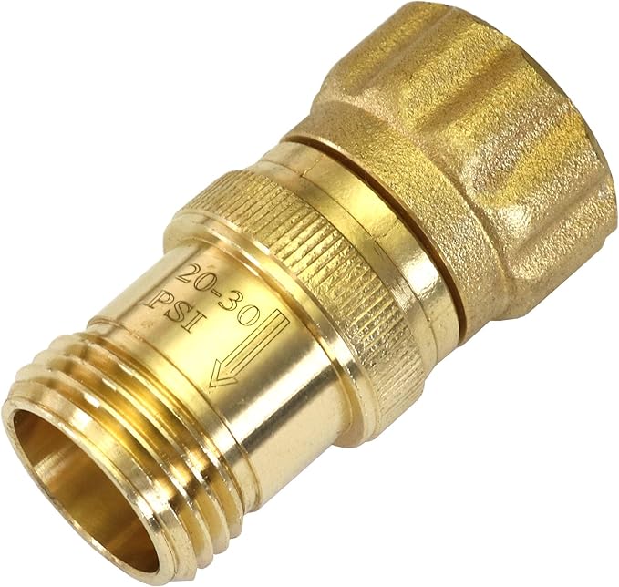 Vibrant Yard Co. LLC Heavy Duty Brass Pressure Regulator 25 PSI for Drip Irrigation System and Soaker Hose with 3/4" Thread Connection