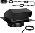 10 Inch Roof Exhaust Attic Fan,Wall Mounted Attic Vent Fan with Speed Controller for Greenhouse, Shed, Garage, Chicken Coop, Shop, Barn Ventilation,2500 CFM, Plug-and-Play, 16.5ft Power Cord, Black