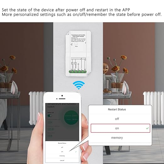 Smart WiFi Temperature Humidity Switch Module Timing APP Remote Control with Probe for Greenhouse for TUYA 90‑250V