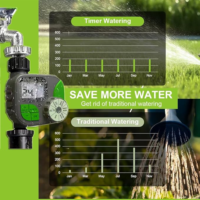 Irrigation Timer Programmable Sprinkler Timer for Garden Hose Lawn Sprinkler Controller