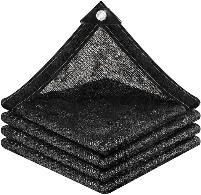 vensovo 70% Sunblock Shade Cloth Net Black Resistant - 12x20 Ft Garden Shade Mesh for Plant Cover, Greenhouse, Chicken Coop, Kennels, Tomatoes Plants