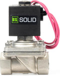 U.S. Solid 3/4" Stainless Steel Solenoid Valve - 110V AC Normally Closed (N.C.) Electric Valve, Semi-Direct Lift, Viton Seal, 145 PSI (10 Bar), IP65 Waterproof for Fuel, Gas & High-Temp Liquids