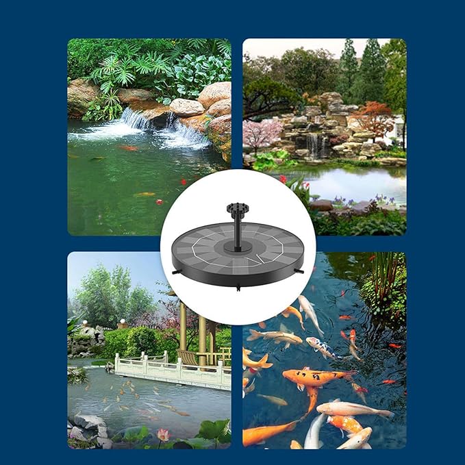 Genérico Solar Bird Fountain | Hummingbird Water Pump | Solar Water Fountain | for Pond, Garden, Lawn, Patio, Terrace, Balcony, Driveway, Outdoor Decoration