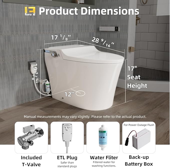 Y2 ADA Smart Toilet with Bidet, 1000g MaP Fast & Quiet Pump Flush, Side Control Knob & User Memory, Foam Shield, Elongated, Built in Tank, Auto Lid, Foot Sensor, Heated Seat, Warm Air Dryer
