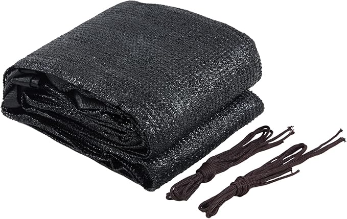 VICLLAX 50% Black Garden Shade Fabric Sun Shade Cloth - UV Protection Sun Shade Cover for Plants, Outdoor, Greenhouse & Lawn Care | Lightweight Cover Mesh Fabric with Grommets, 3×6 FT
