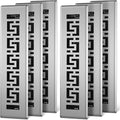Floor Register 2x12-6 Pack Floor Vent Covers Heavy Duty Walkable Steel Floor Vents Adjustable Decorative Vent Covers for Home Floor Sidewall Office or Ceiling Vent