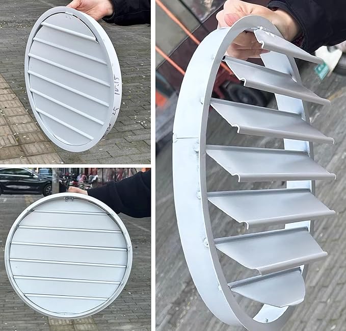 Gravity Louver Vent Exhaust Grille, Industrial Greenhouse HVAC Shutter Fan for Wall Ceiling, Indoor Outdoor Self-Closing Ventilation Cover(22in(56cm))