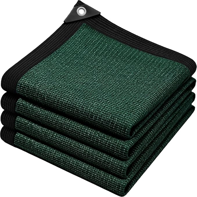 6×12FT 80% Shade Cloth Sun Shade Net with Grommets Sunblock Net Mesh Tarp for Garden,Plants Cover,Greenhouse and Patio