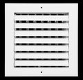 HVAC Premium 6"w X 6"h 1-Way Air Vent Adjustable Aluminum Curved Blades Integral Multi-Shutter Damper HVAC Diffuser [Outer Dimensions: 7.75"W X 7.75"H]