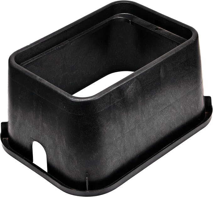 NDS 117BC* 15 in. X 22 in. Rectangular Jumbo Valve Box and Cover, 12 in. Height, Irrigation Control Valve Lettering, Black Box, Green Overlapping Cover, Black/Green