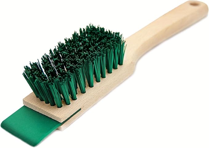 Quintathletic Multifunctional Heavy-Duty Scrubber - Wooden Scrubber, with bristles for Cleaning, Suitable for Cleaning Lawn mowers as Well