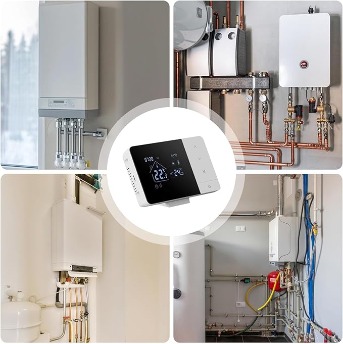 Smart WiFi Thermostat – Heat Cool Temperature Controller | Touchscreen Programmable Room Control | App & Voice Control Compatible | for House RV Hotel Living Room Bedroom Bathroom Indoor Climate