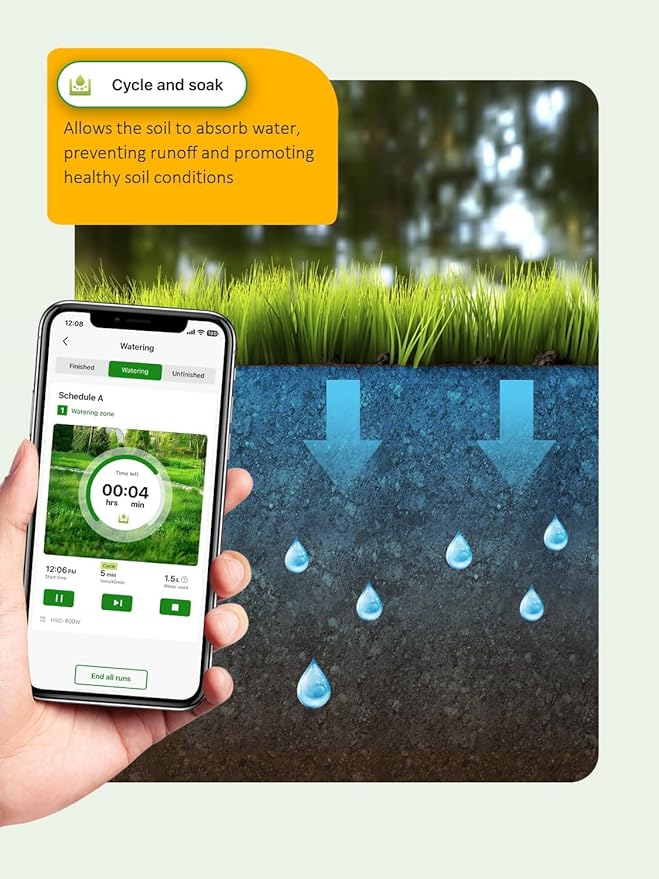 Smart Sprinkler Controller WiFi, 8 Zone Irrigation Controller Indoor with Automatic Weather-Based Watering (2025 New Version)