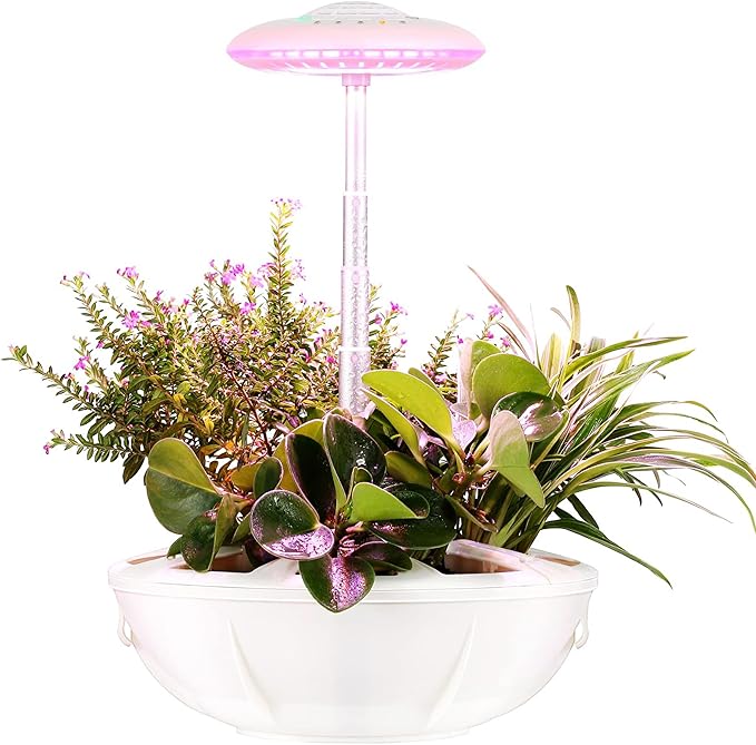 Hydroponics Growing System with LED Grow Light Smart Herb Plants Germination Kit Height Up to 19.7" Indoor Garden Garden Kit Automatic Timer for Kitchen Office Home