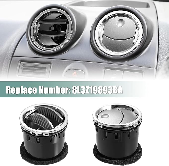 Car Vent for Ford F-150 2004-2008 for Lincoln Mark LT 2006-2008 Dashboard AC Heater Air Vent 8L3Z19893BA Front Interior AC Vent 2 Pcs
