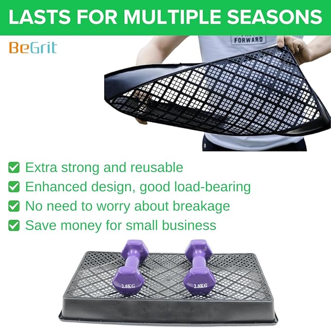 BeGrit 1020 Mesh Trays 1020 Trays with Holes Mesh Bottom Tray for Microgreen Seed Starting Germination Propagator Tray 10'' x 21'' 6-Pack