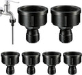 6 Pcs 3/4" to 1/4" Drip Irrigation Faucet Adapters, Quick Connect 3/4" Faucet to 1/4" Tubing Drip Irrigation Hose Adapters, Push-to-Fit Garden Hose to 1/4 Tubing Adapter for Irrigation System