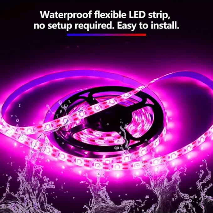 LED Grow Light Strips,Waterproof Full Spectrum Plant Grow Light, USB 16ft 300LEDs, Flexible Growing Lamp for Indoor Plants Succulents Hydroponics Greenhouse Gardening