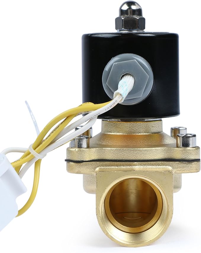 U.S. Solid Smart Solenoid Valve - 1 inch Wi-Fi APP-Controlled Brass Solenoid Valve, 110V AC