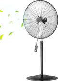 VEVOR Industrial Pedestal Fan, 30 Inch 85-Degree Oscillating Fan, Height Adjustable Standing Fans with 3 Adjustable Speeds, High Power Floor Fans for Office, Black