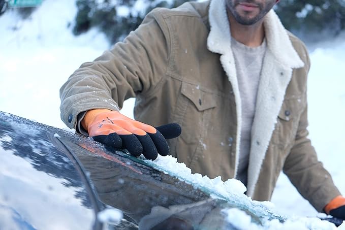 Waterproof cold weather Double Coated Windproof HPT Plam and Fingers Acrylic Terry inner