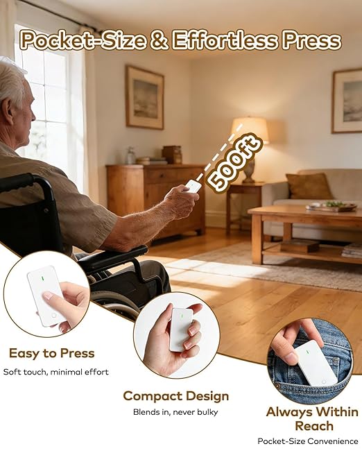 NineLeaf Wireless Remote Control Outlet Plug Kit, 5 Plug-in Light Switches with 2 Wall Remotes, 15A/1500W, No Wiring Needed, 500ft RF Range, Remote Light Switch for Lamps & Household Appliances
