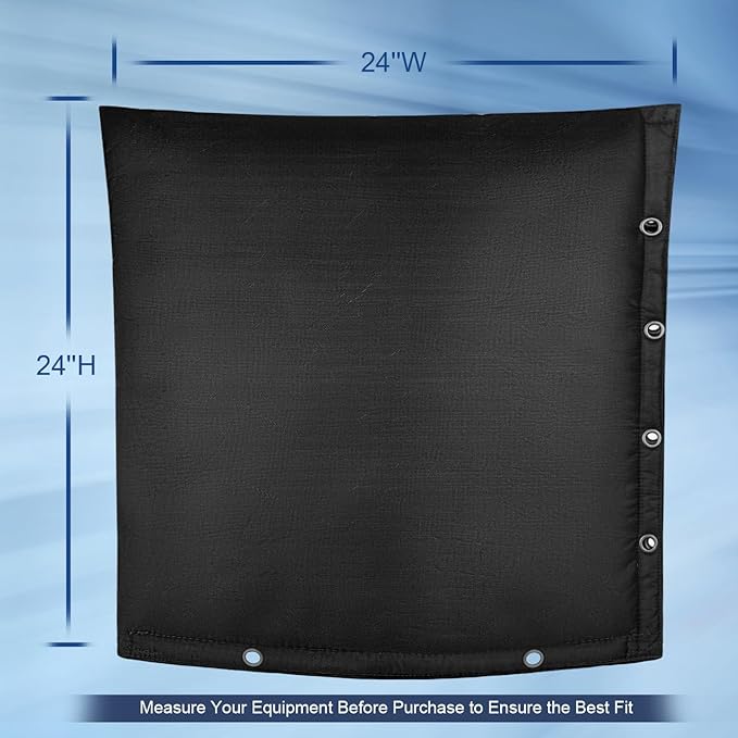 Outdoor Backflow Preventer Cover- 24''W x 24''H, Winter Freeze & Weatherproof Protection for Irrigation Pipes & Sprinkler Valves- Black